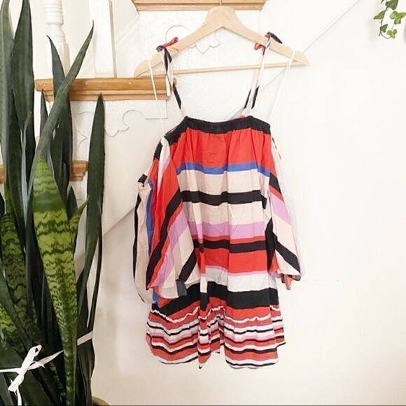 Nicholas Amalfi Striped dress off shoulders sz 4 - Picture 7 of 7